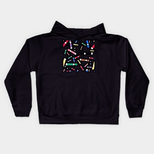 Dry erase marker pattern Kids Hoodie